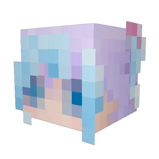 Clythian Minecraft avatar head, 3D render
