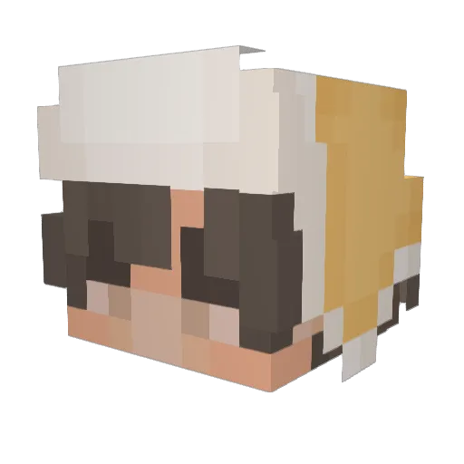 CmKChemical Minecraft avatar head, 3D render