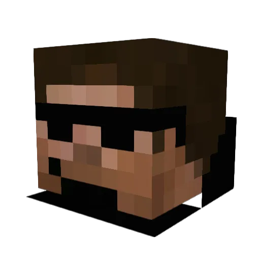 Cman_Cman Minecraft avatar head, 3D render