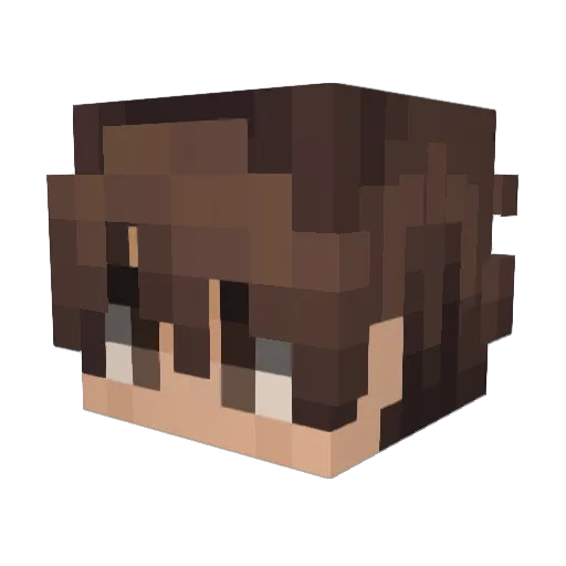 CmdPromt Minecraft avatar head, 3D render