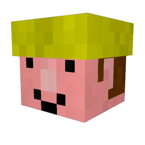 Cmdn Minecraft avatar head, 3D render