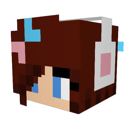 CmdrCallista Minecraft avatar head, 3D render
