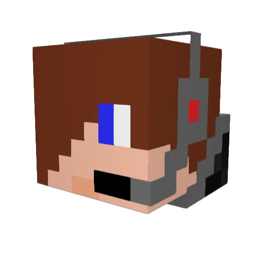 CmdrSp4rky Minecraft avatar head, 3D render
