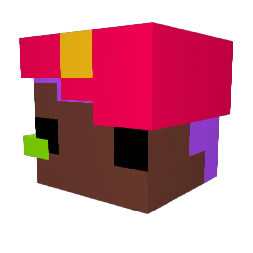 Cmdrtetra Minecraft avatar head, 3D render