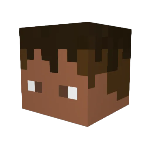 Cmeej Minecraft avatar head, 3D render