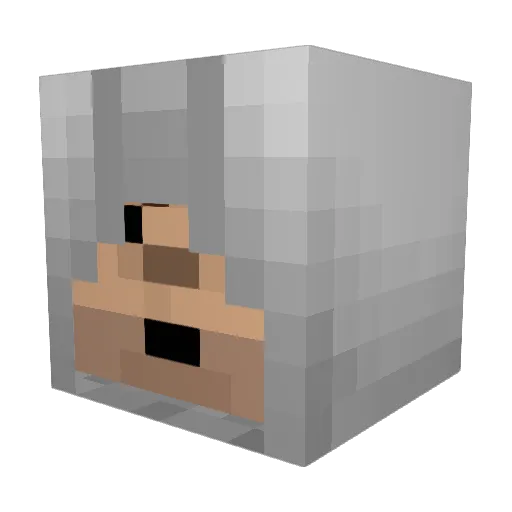 Cmeeks Minecraft avatar head, 3D render