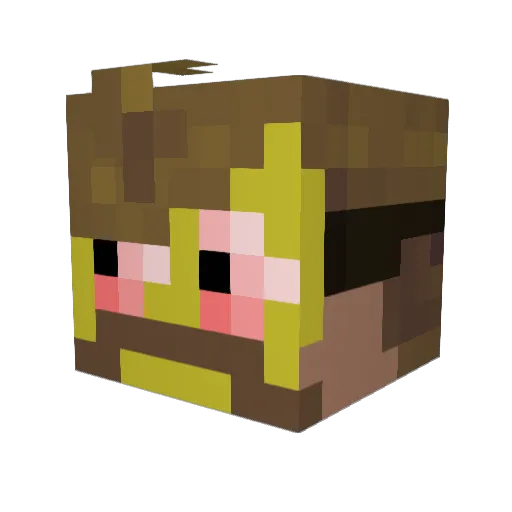 Cminus Minecraft avatar head, 3D render