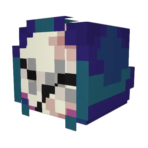 CmjjKK Minecraft avatar head, 3D render
