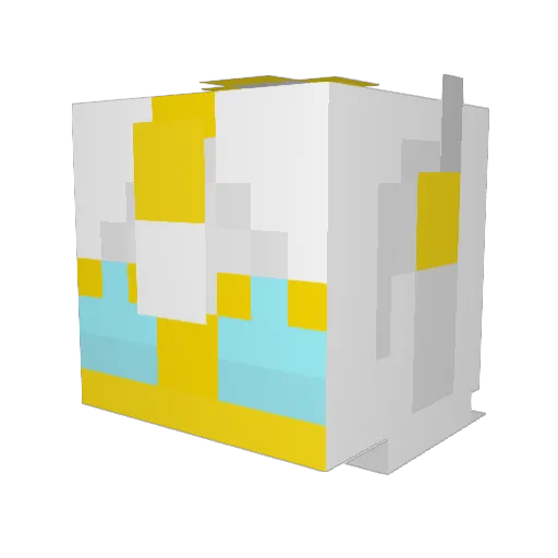 Cmmc2310_ Minecraft avatar head, 3D render