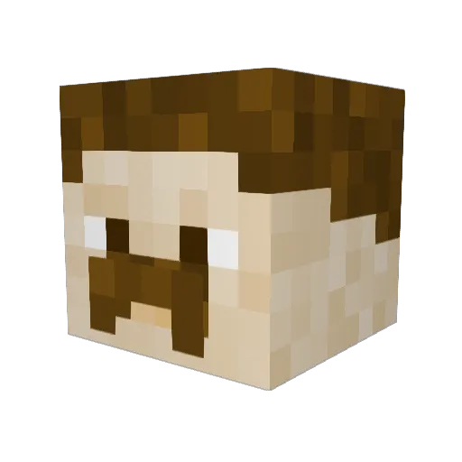 CmndrBLART Minecraft avatar head, 3D render