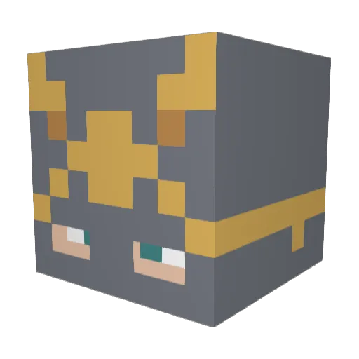 CmndrCold Minecraft avatar head, 3D render