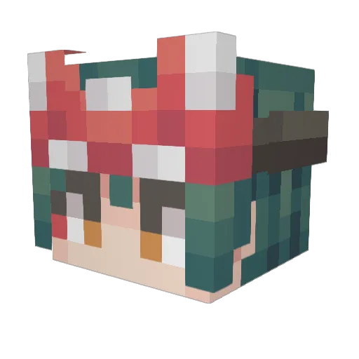 CnCn7 Minecraft avatar head, 3D render