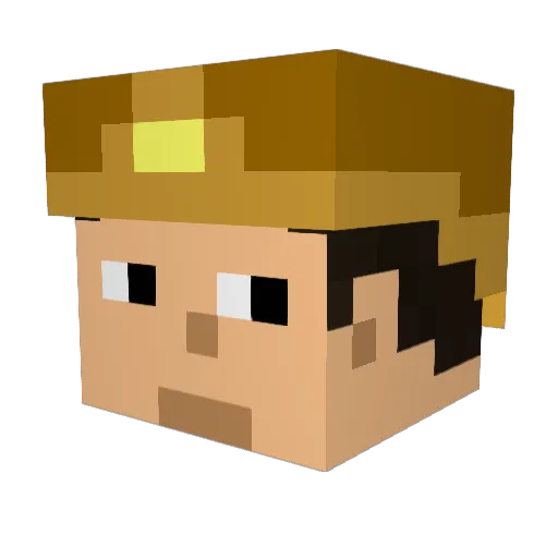CnR_Chief Minecraft avatar head, 3D render