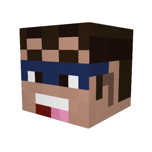 CnVnKm Minecraft avatar head, 3D render