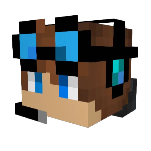 Cnep Minecraft avatar head, 3D render