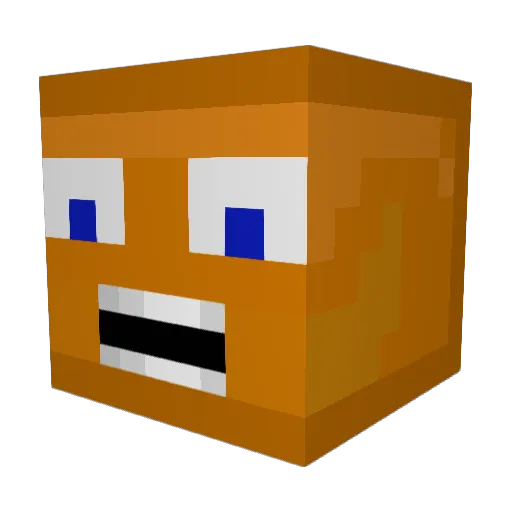 Cngo Minecraft avatar head, 3D render