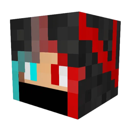 Cnistet Minecraft avatar head, 3D render