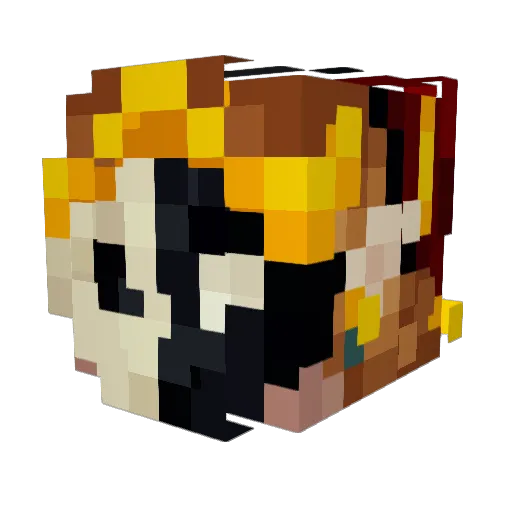 Cnsza Minecraft avatar head, 3D render