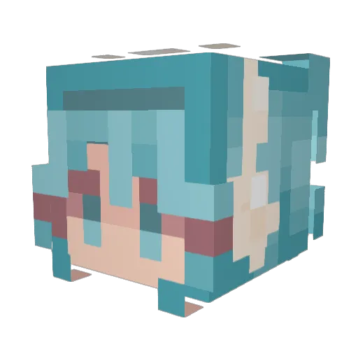 Co0ffe3 Minecraft avatar head, 3D render
