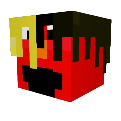 Co0ten Minecraft avatar head, 3D render