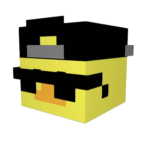 Co2_secret Minecraft avatar head, 3D render