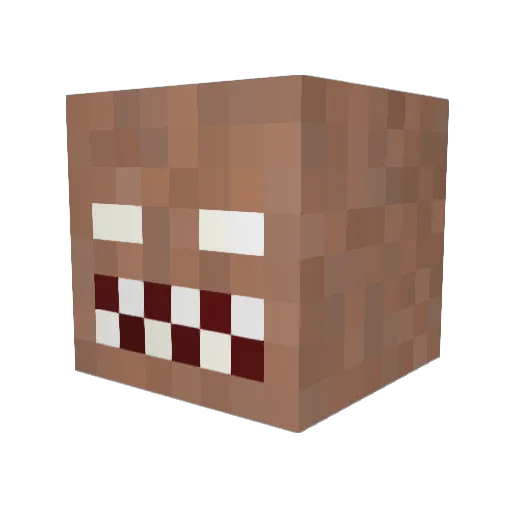 CoBo5 Minecraft avatar head, 3D render
