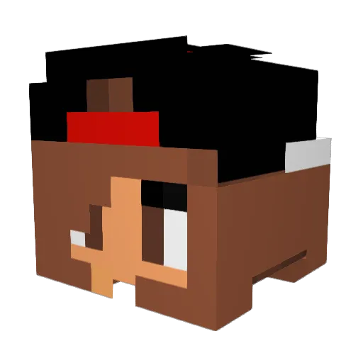 CoCoLina10 Minecraft avatar head, 3D render