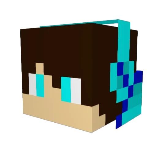 CoCoNL12 Minecraft avatar head, 3D render