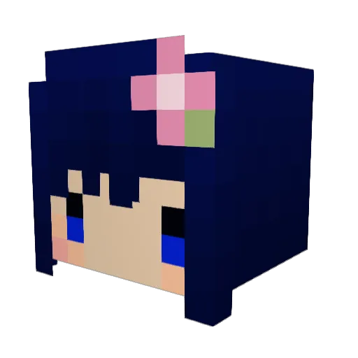 CoCoWay Minecraft avatar head, 3D render