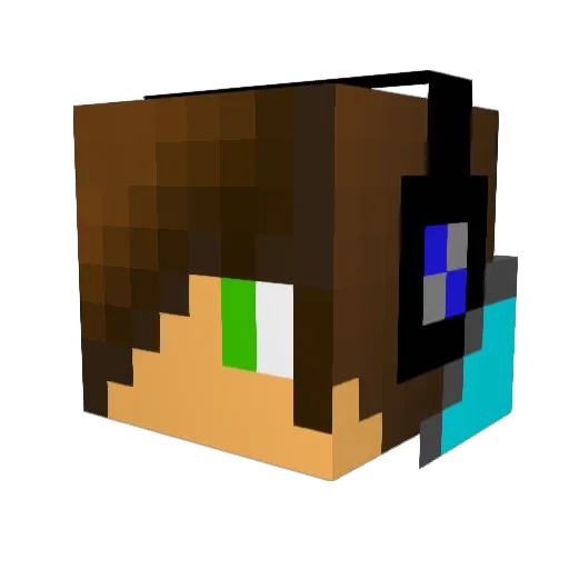 CoExistant Minecraft avatar head, 3D render