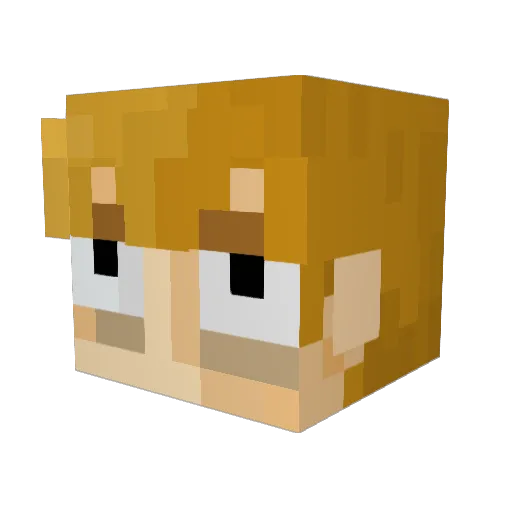 CoIgate Minecraft avatar head, 3D render