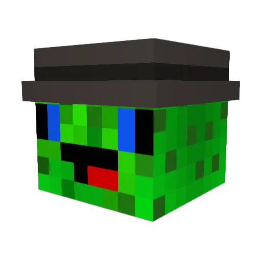CoIter Minecraft avatar head, 3D render