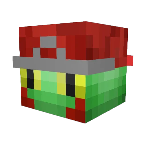 CoJaMer Minecraft avatar head, 3D render