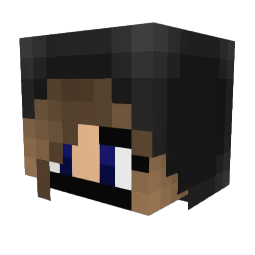 CoKaasuna Minecraft avatar head, 3D render