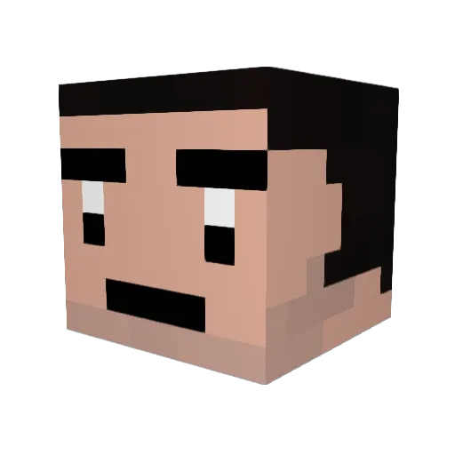 CoSLaK Minecraft avatar head, 3D render