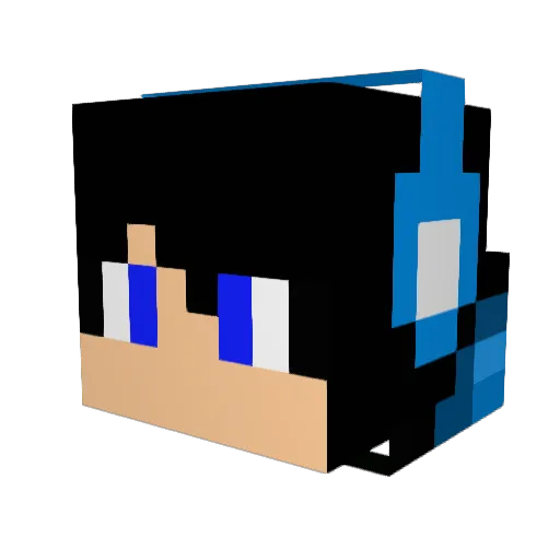 Co_KoOn Minecraft avatar head, 3D render
