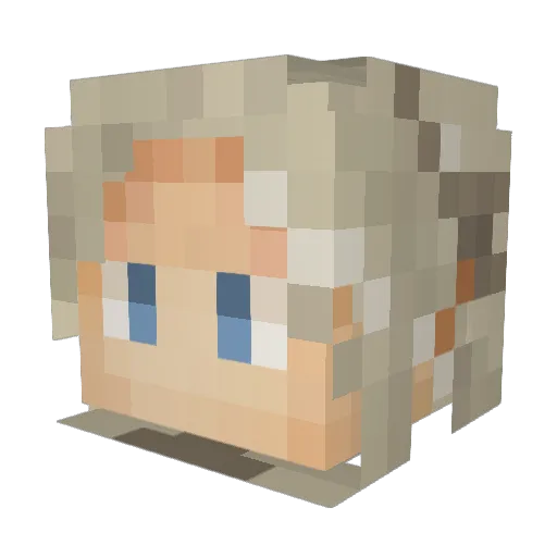 CoachAntor Minecraft avatar head, 3D render