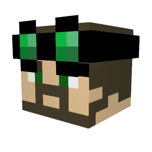 CoachBech Minecraft avatar head, 3D render