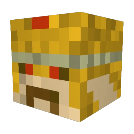 CoachS55 Minecraft avatar head, 3D render