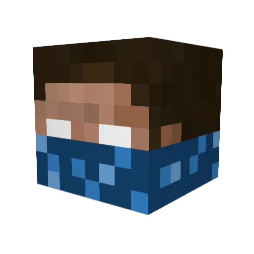 Coachson Minecraft avatar head, 3D render