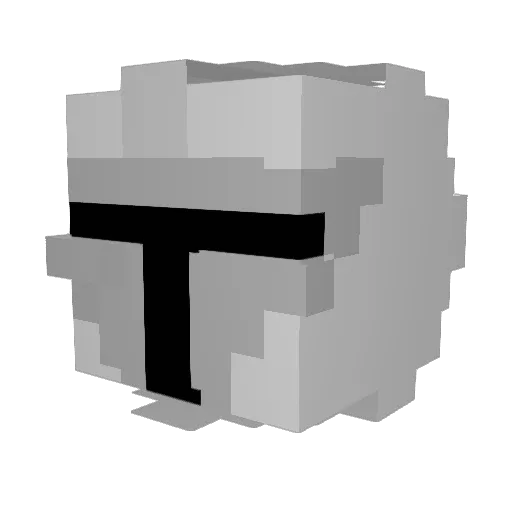 CoalBurn_ Minecraft avatar head, 3D render