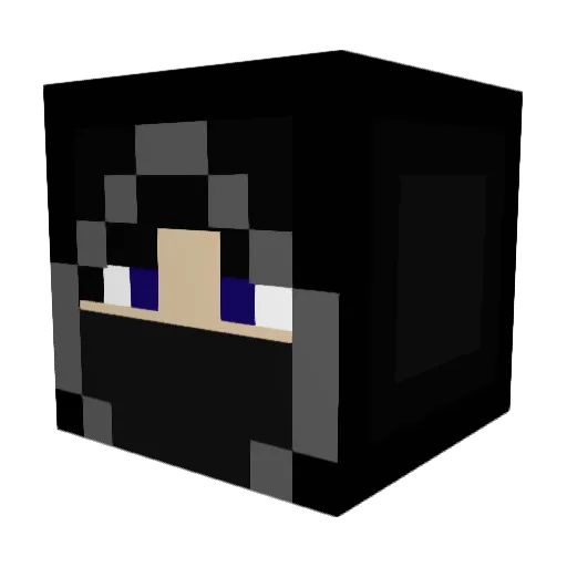 Coal_Dragon Minecraft avatar head, 3D render