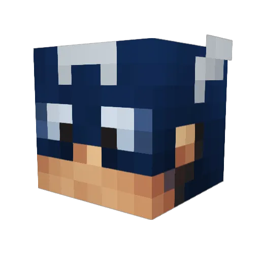 Coal_Squire Minecraft avatar head, 3D render