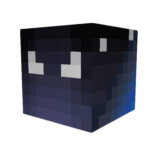 Coalescent Minecraft avatar head, 3D render