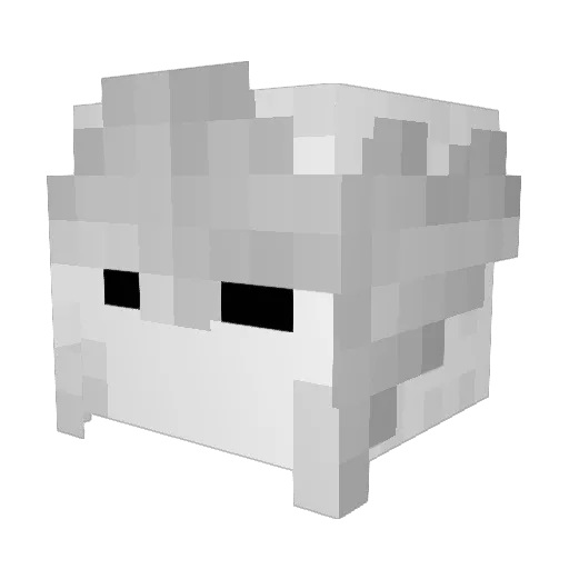 Coalscore Minecraft avatar head, 3D render