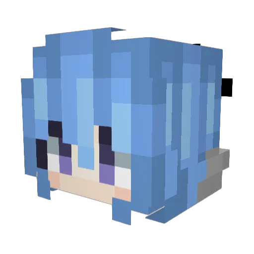 Coan Minecraft avatar head, 3D render