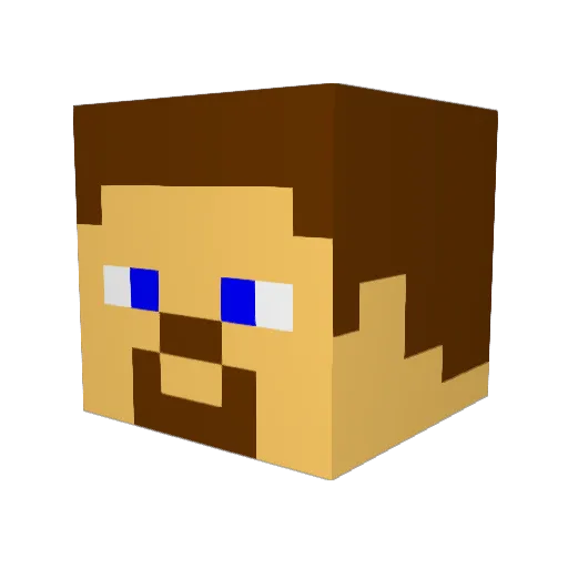 CoasterMan19 Minecraft avatar head, 3D render