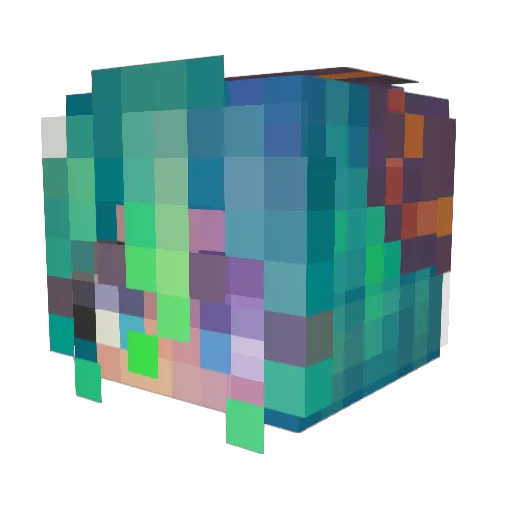 CoasterRider Minecraft avatar head, 3D render