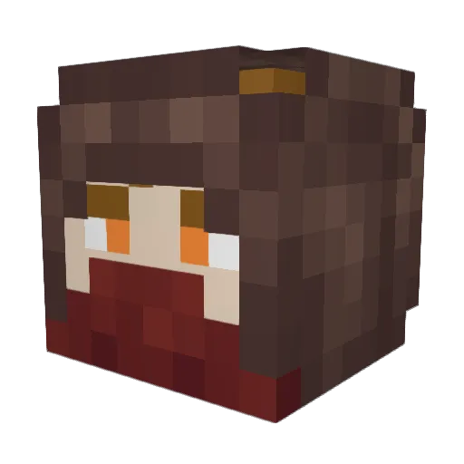 CoatDealer Minecraft avatar head, 3D render