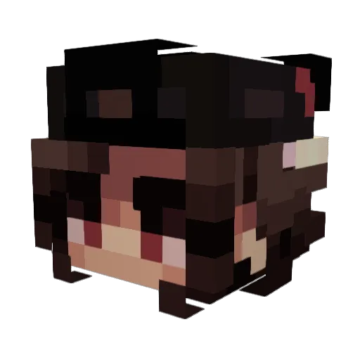 Coatier Minecraft avatar head, 3D render